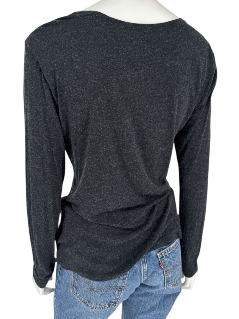 Pauw Amsterdam Charcoal Modal-Cashmere Long Sleeve Top – Size 40 (US M)