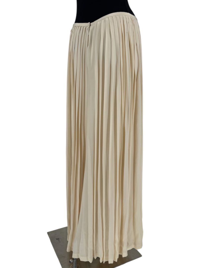 Ralph Lauren Collection Ivory Silk Pleated Palazzo Pants – Size 12