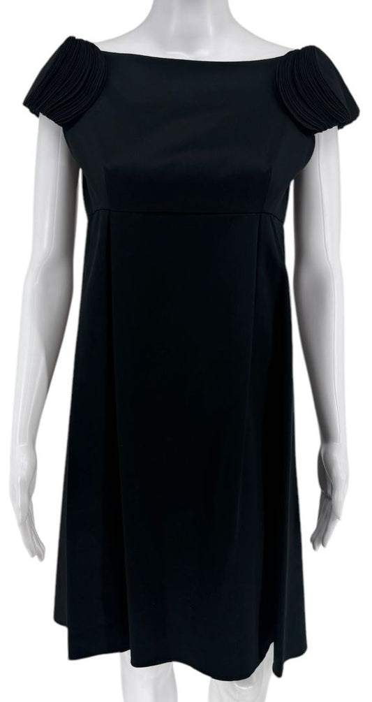 Valentino Black Sculpted Sleeve A-Line Dress – Size 4 (IT 40) – NWT