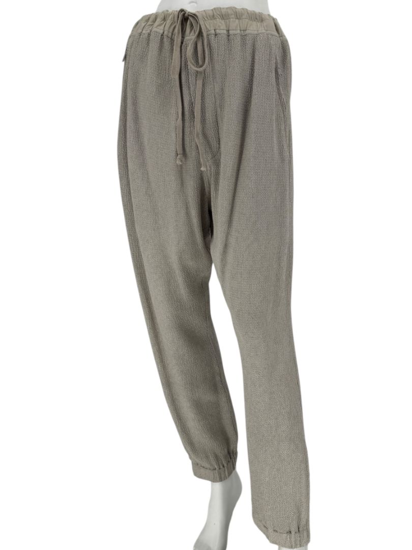 Rick Owens Taupe Draped Tank & Textured Jogger Set - Size IT 42 / US 6