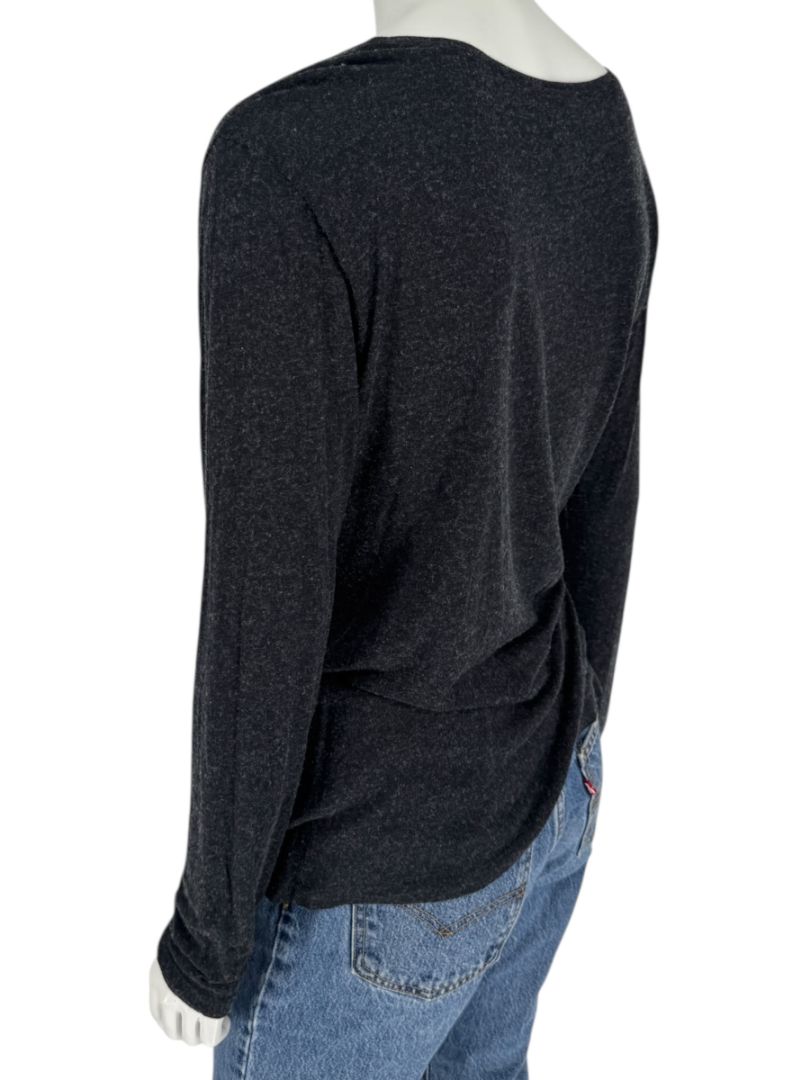 Pauw Amsterdam Charcoal Modal-Cashmere Long Sleeve Top – Size 40 (US M)