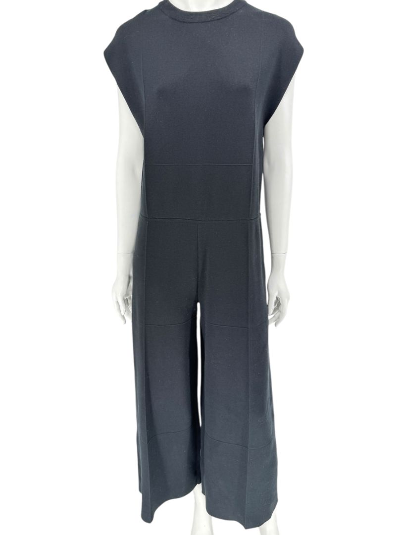 Balenciaga Black Sleeveless Wide-Leg Jumpsuit – Size FR 36