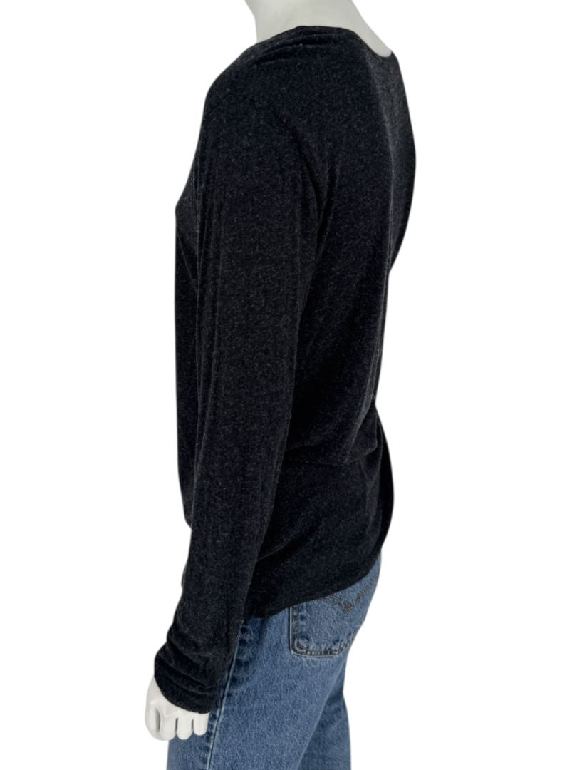 Pauw Amsterdam Charcoal Modal-Cashmere Long Sleeve Top – Size 40 (US M)