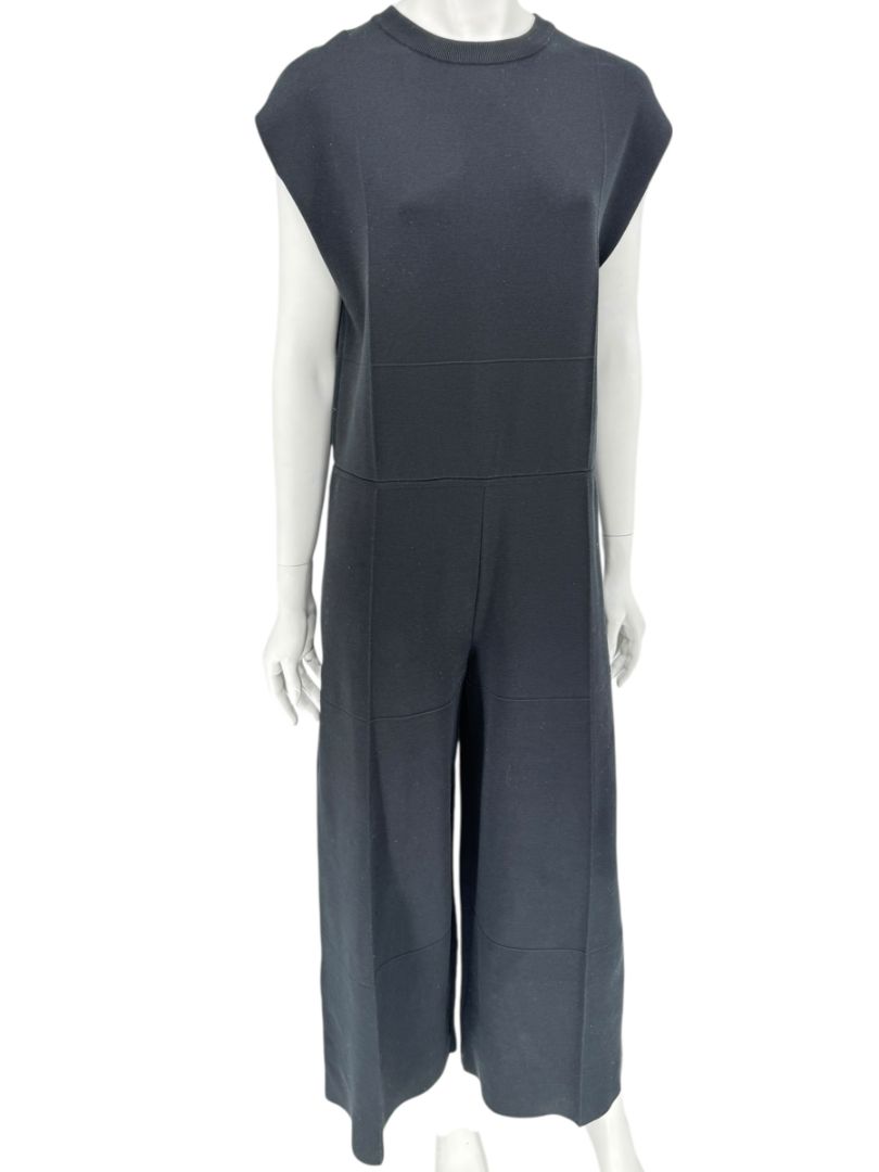 Balenciaga Black Sleeveless Wide-Leg Jumpsuit – Size FR 36