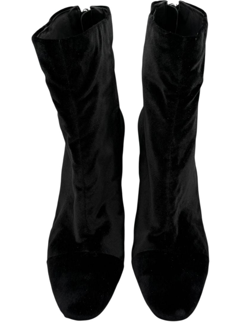 Alexandre Birman Black Velvet Booties – Size 39.5