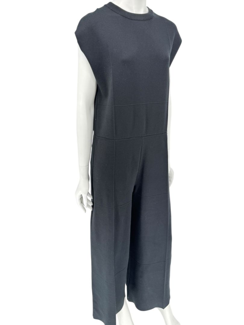 Balenciaga Black Sleeveless Wide-Leg Jumpsuit – Size FR 36