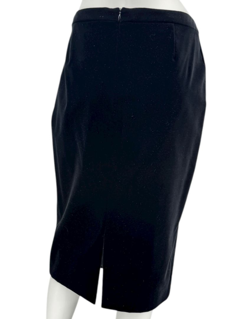 Escada Black Velvet Stretch Pencil Skirt – Size 40/US 10