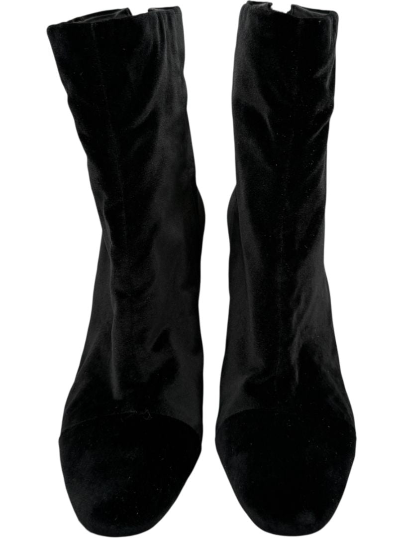 Alexandre Birman Black Velvet Booties – Size 39.5