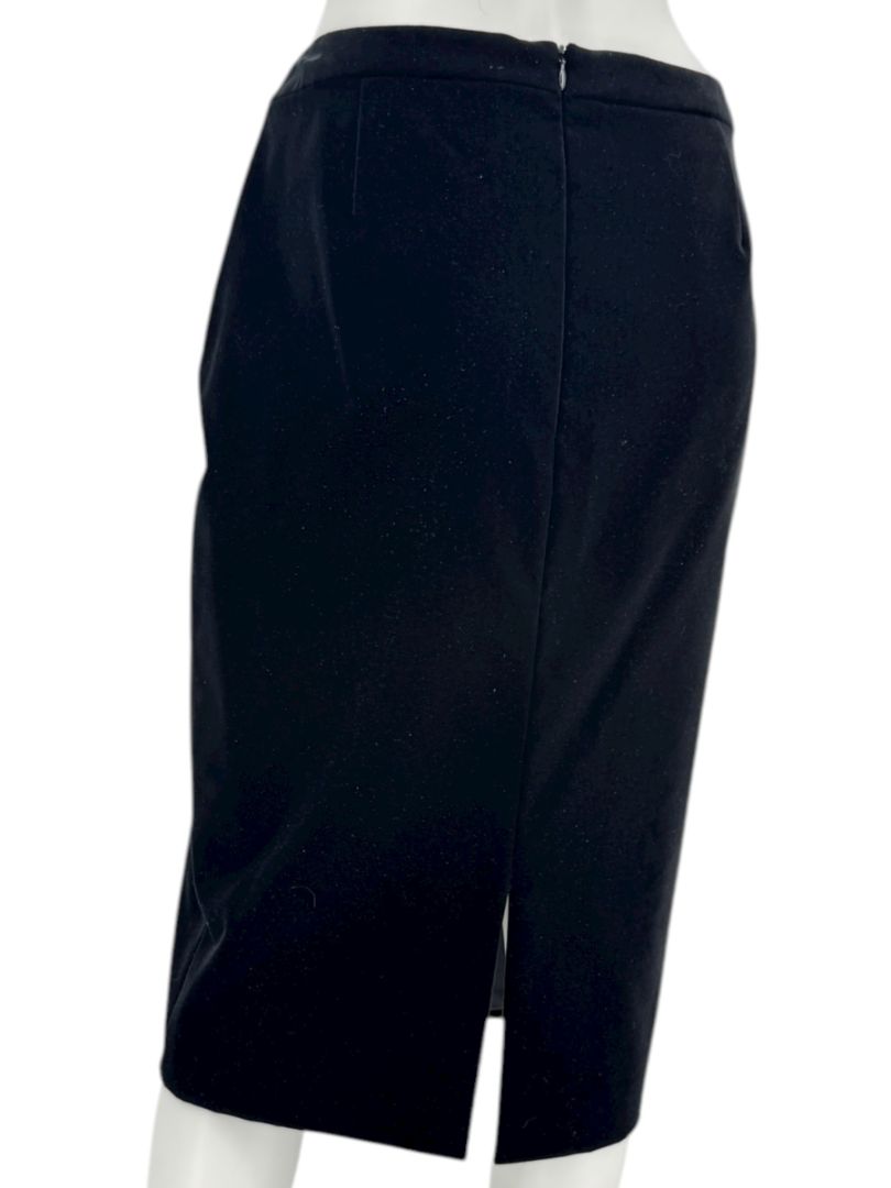 Escada Black Velvet Stretch Pencil Skirt – Size 40/US 10