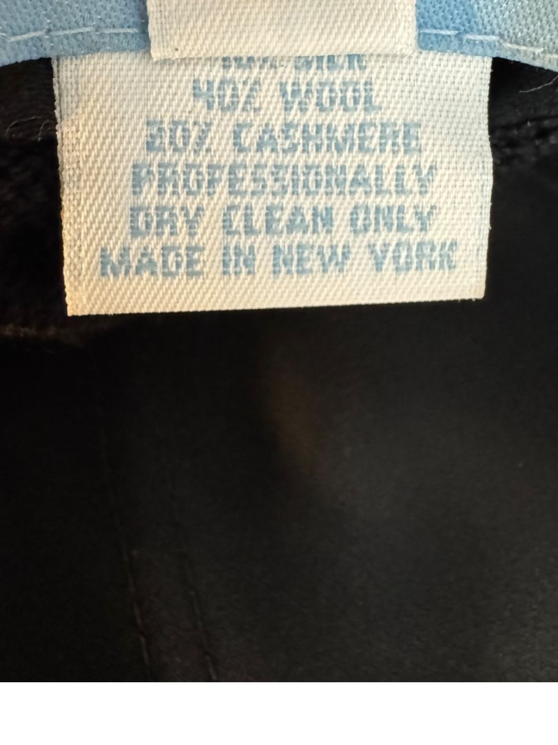 Zang Toi Black Wool-Cashmere Ruffled Fantasy Sleeve Top – Size XL