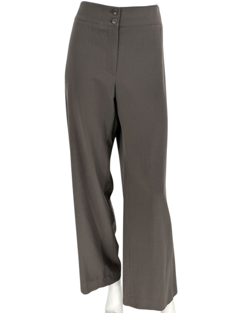 Armani Collezioni Charcoal Wide-Leg Trousers – Size 12