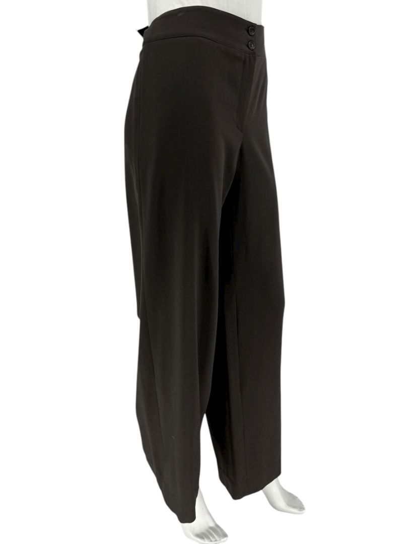 Armani Collezioni Charcoal Wide-Leg Trousers – Size 12