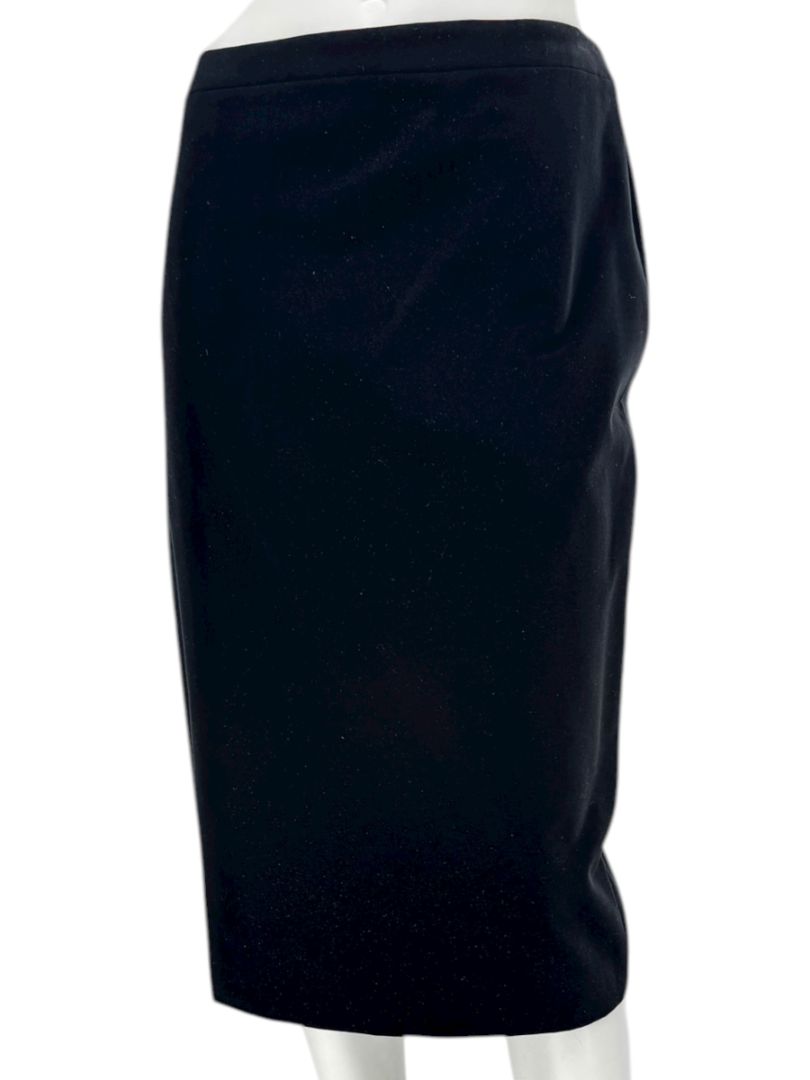 Escada Black Velvet Stretch Pencil Skirt – Size 40/US 10