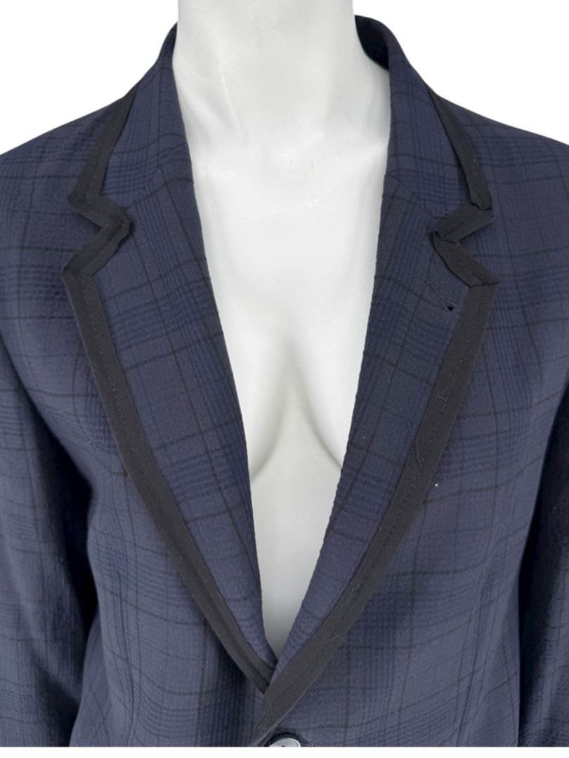 Lanvin ♥ H&M Men’s Blue Plaid Wool Suit – Size EU 52 - Limited Edition – New with Tags