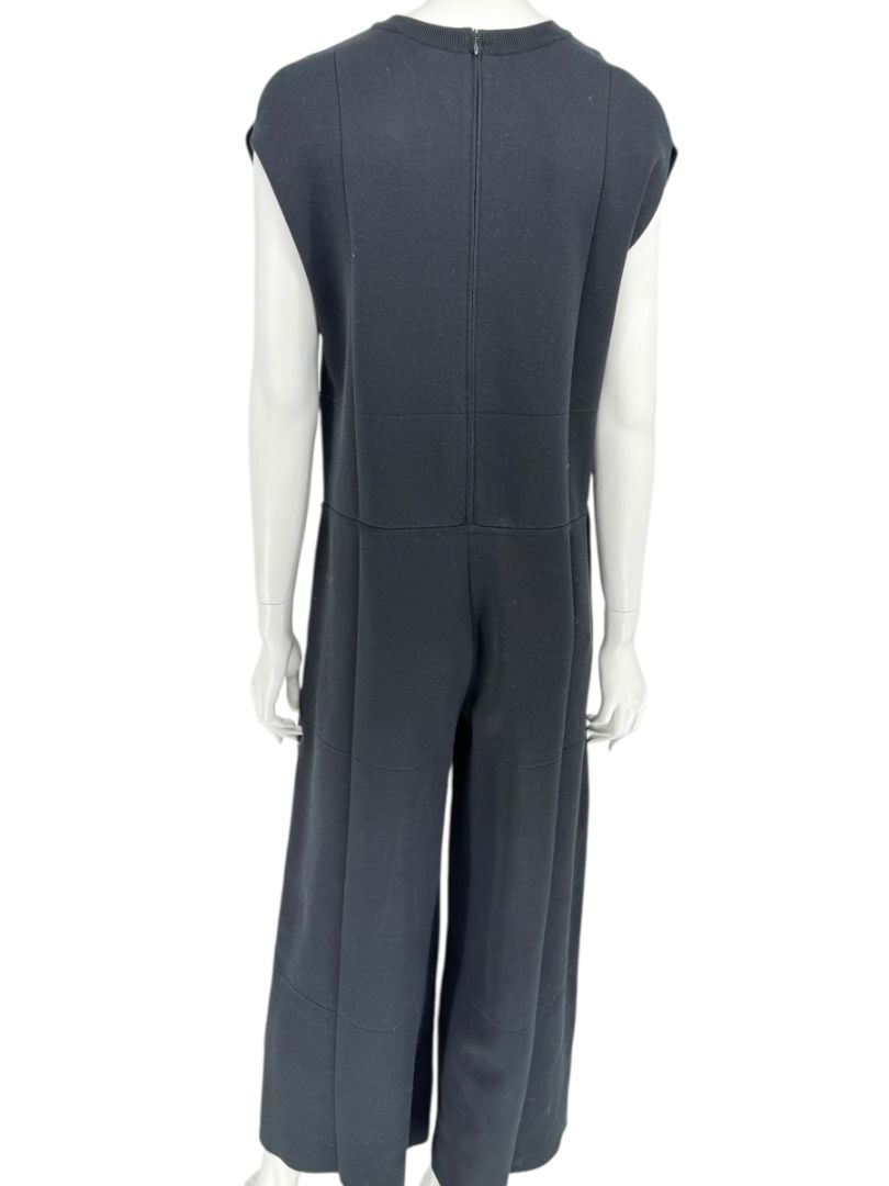 Balenciaga Black Sleeveless Wide-Leg Jumpsuit – Size FR 36