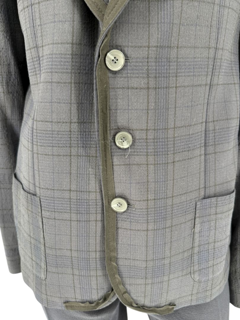 Lanvin ♥ H&M Men’s Blue Plaid Wool Suit – Size EU 52 - Limited Edition – New with Tags