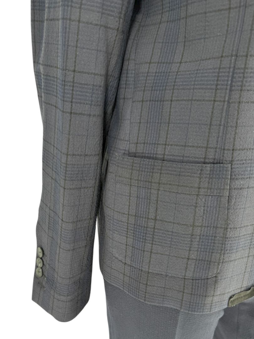 Lanvin ♥ H&M Men’s Blue Plaid Wool Suit – Size EU 52 - Limited Edition – New with Tags