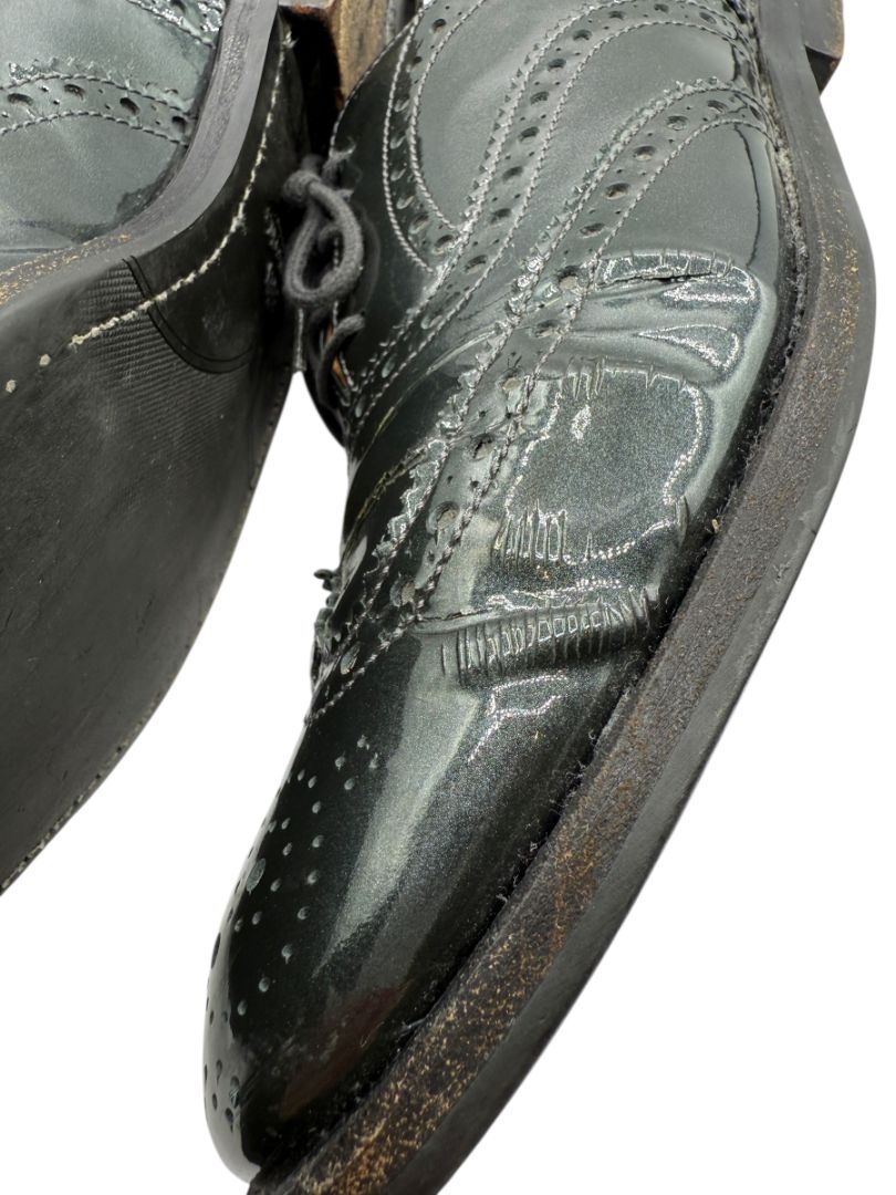 Church’s Black Patent Leather Wingtip Brogue Oxfords – Size 40