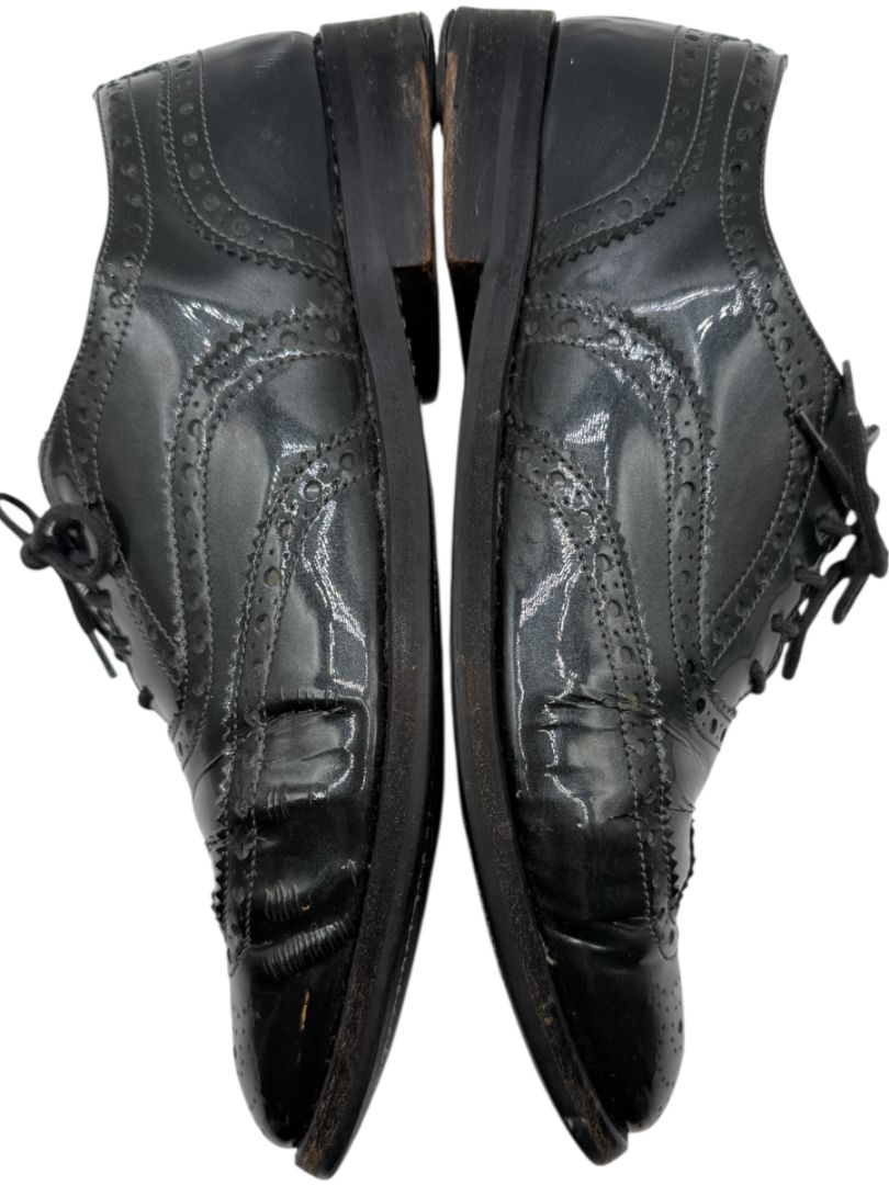 Church’s Black Patent Leather Wingtip Brogue Oxfords – Size 40