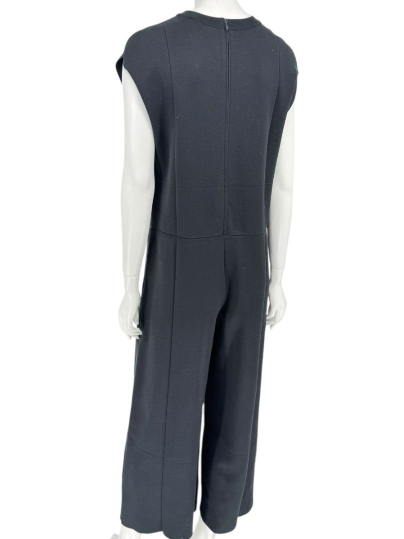 Balenciaga Black Sleeveless Wide-Leg Jumpsuit – Size FR 36