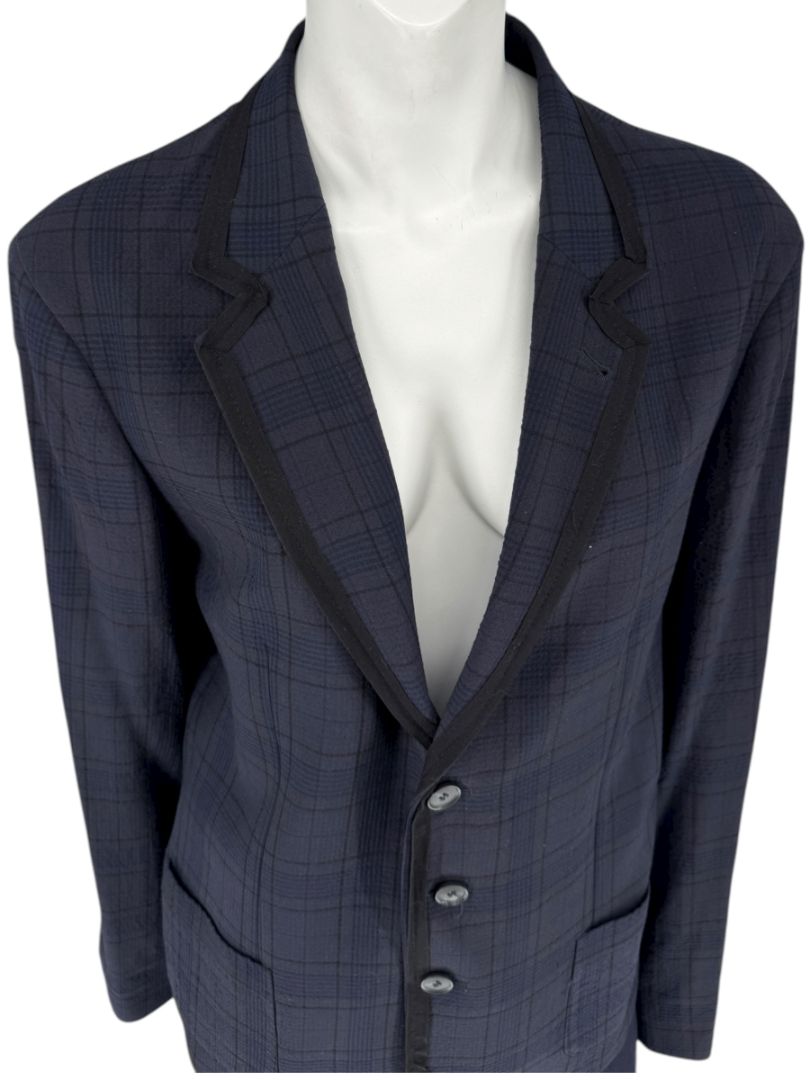 Lanvin ♥ H&M Men’s Blue Plaid Wool Suit – Size EU 52 - Limited Edition – New with Tags