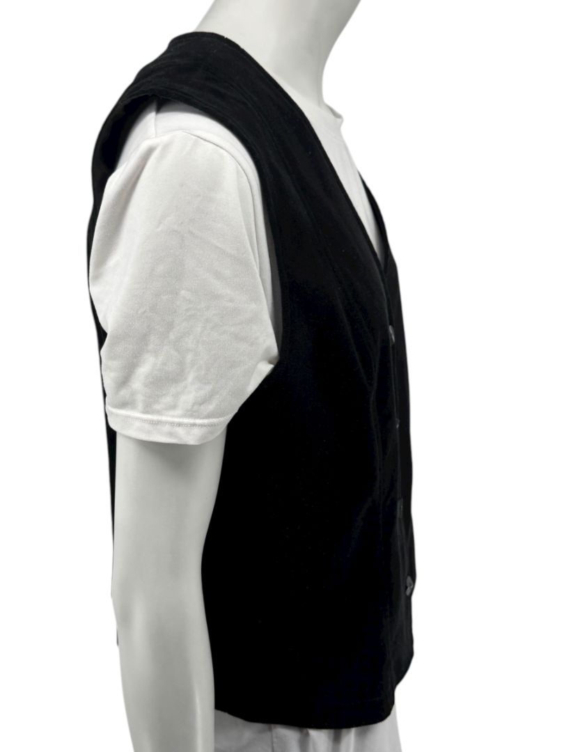 Dana B. and Karen Women’s Black Velvet Button-Front Vest – Size 14