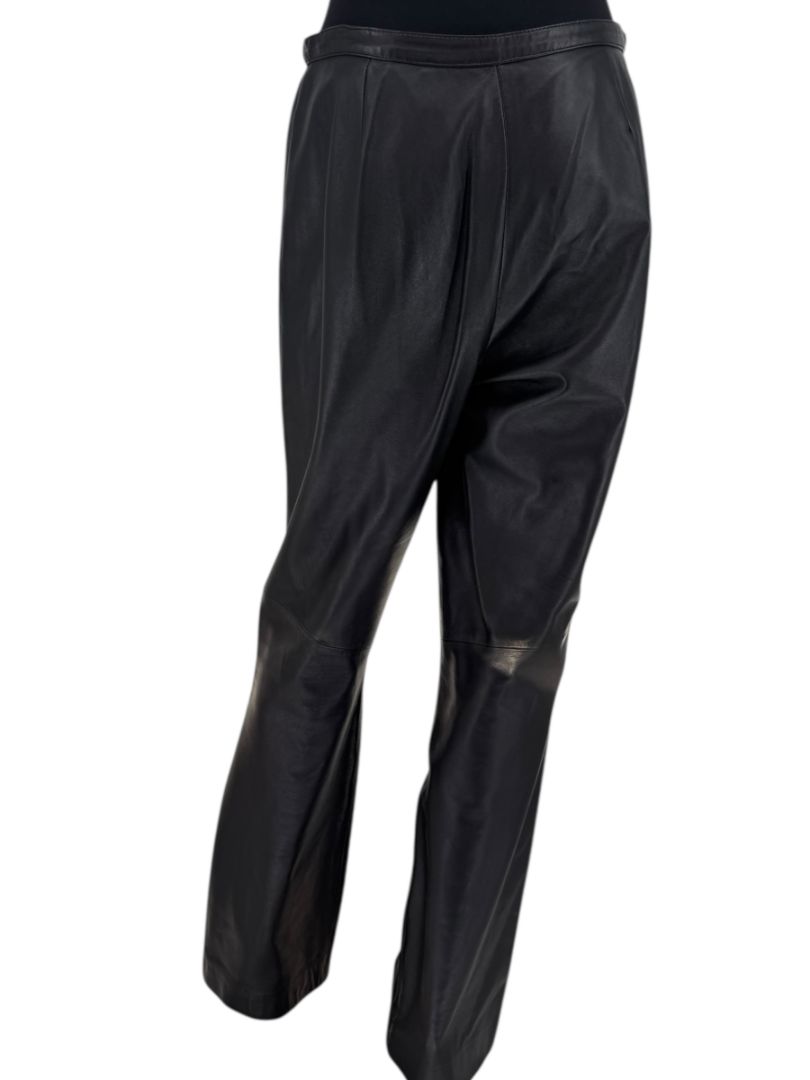 Valerie Stevens Black Genuine Leather Pants – Size 10