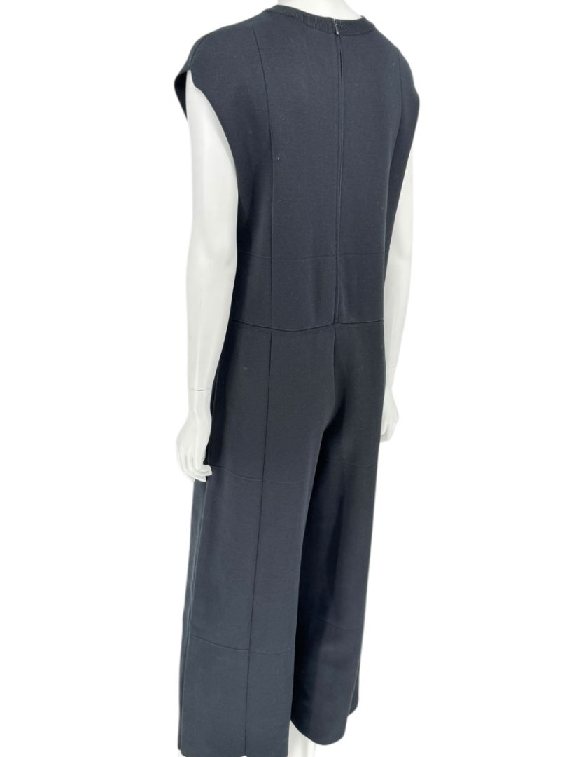Balenciaga Black Sleeveless Wide-Leg Jumpsuit – Size FR 36