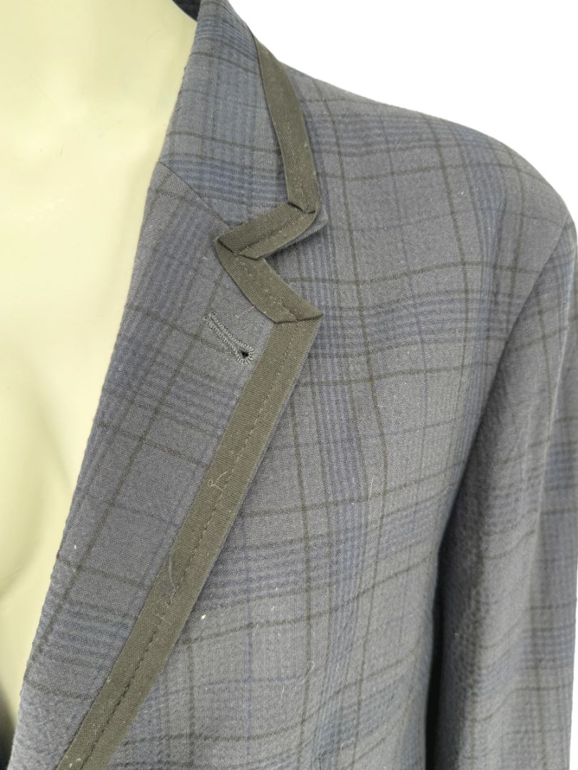 Lanvin ♥ H&M Men’s Blue Plaid Wool Suit – Size EU 52 - Limited Edition – New with Tags