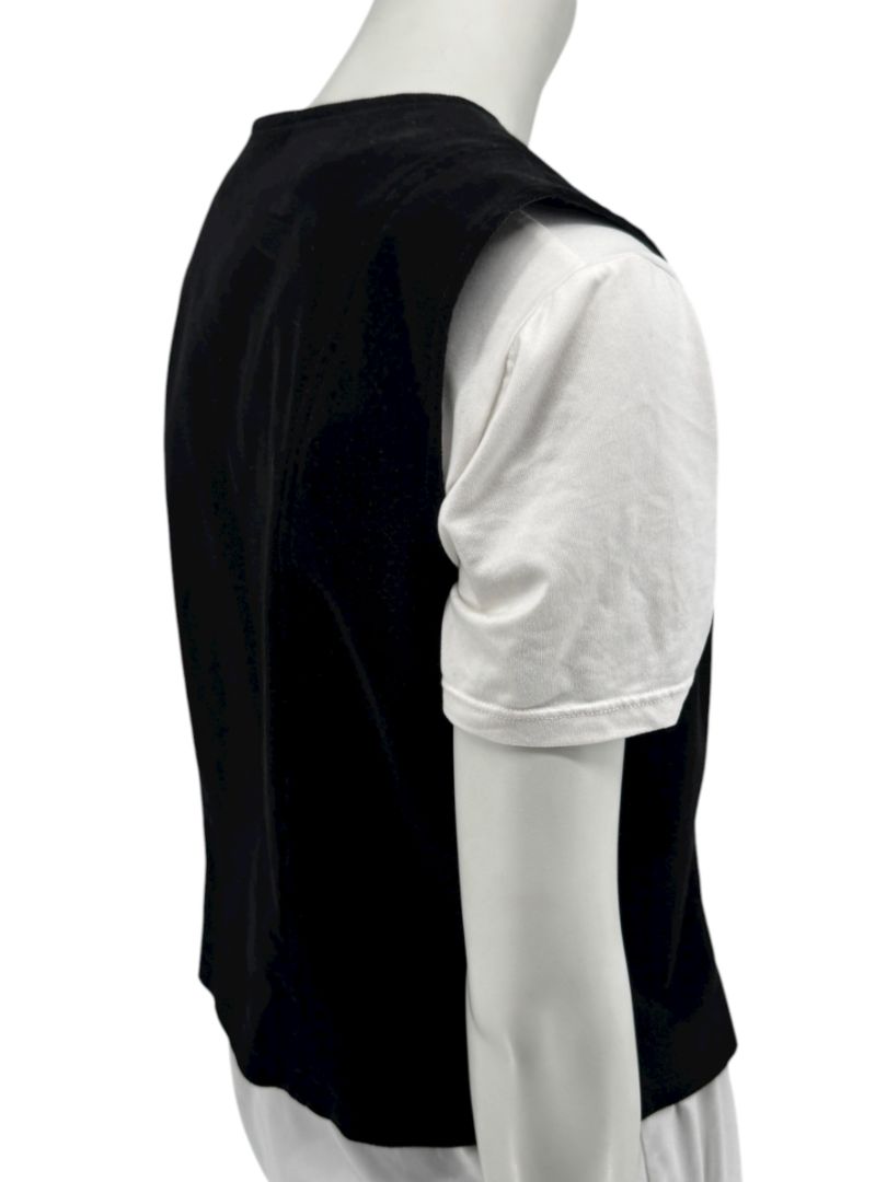 Dana B. and Karen Women’s Black Velvet Button-Front Vest – Size 12