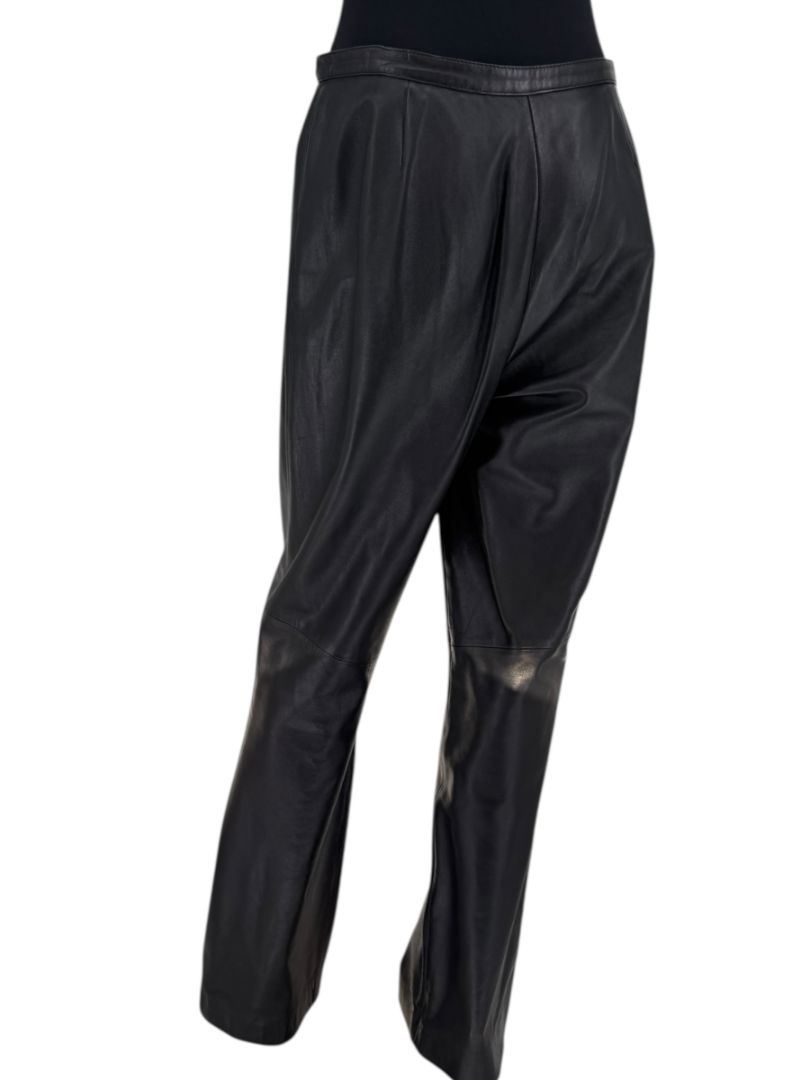 Valerie Stevens Black Genuine Leather Pants – Size 10