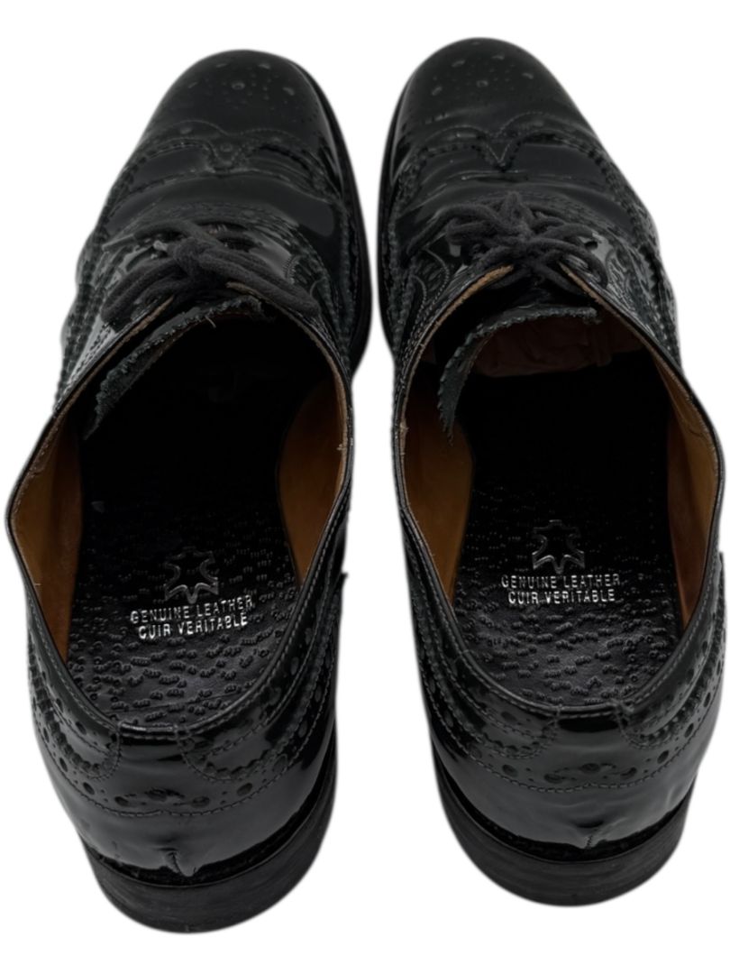 Church’s Black Patent Leather Wingtip Brogue Oxfords – Size 40
