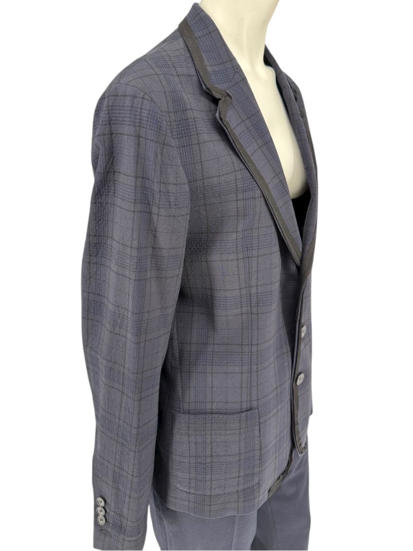 Lanvin ♥ H&M Men’s Blue Plaid Wool Suit – Size EU 52 - Limited Edition – New with Tags