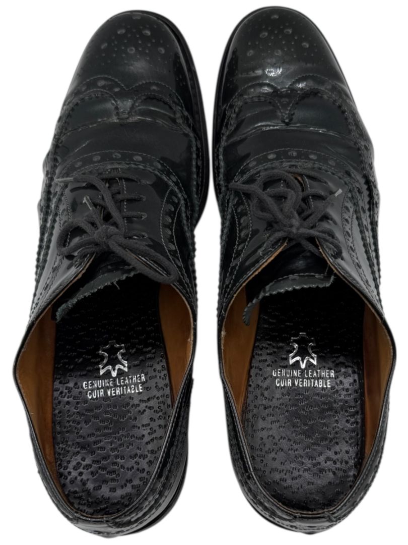 Church’s Black Patent Leather Wingtip Brogue Oxfords – Size 40