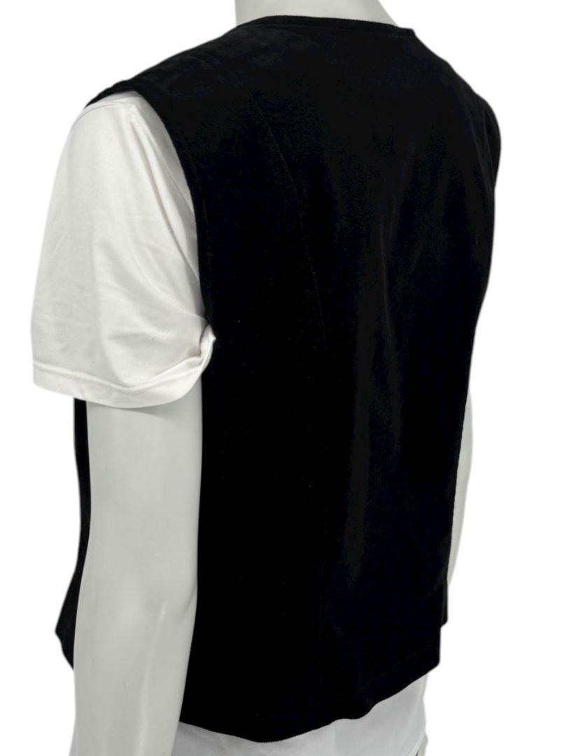 Dana B. and Karen Women’s Black Velvet Button-Front Vest – Size 14