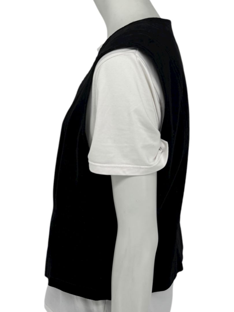 Dana B. and Karen Women’s Black Velvet Button-Front Vest – Size 14