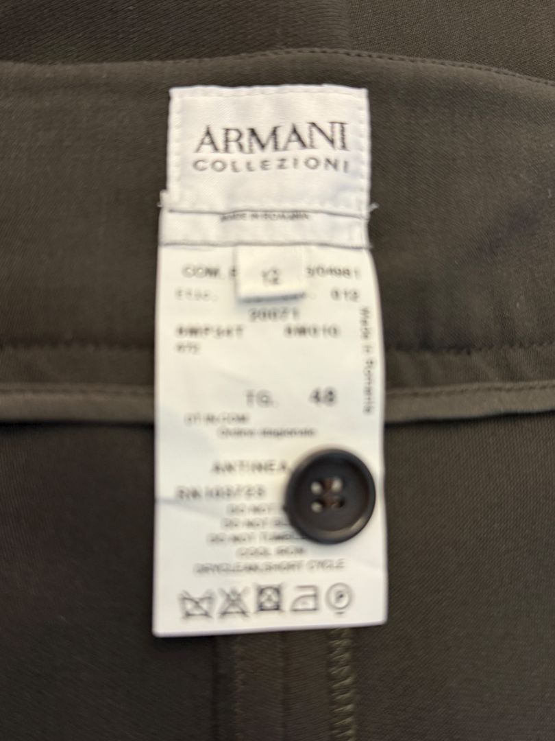 Armani Collezioni Charcoal Wide-Leg Trousers – Size 12