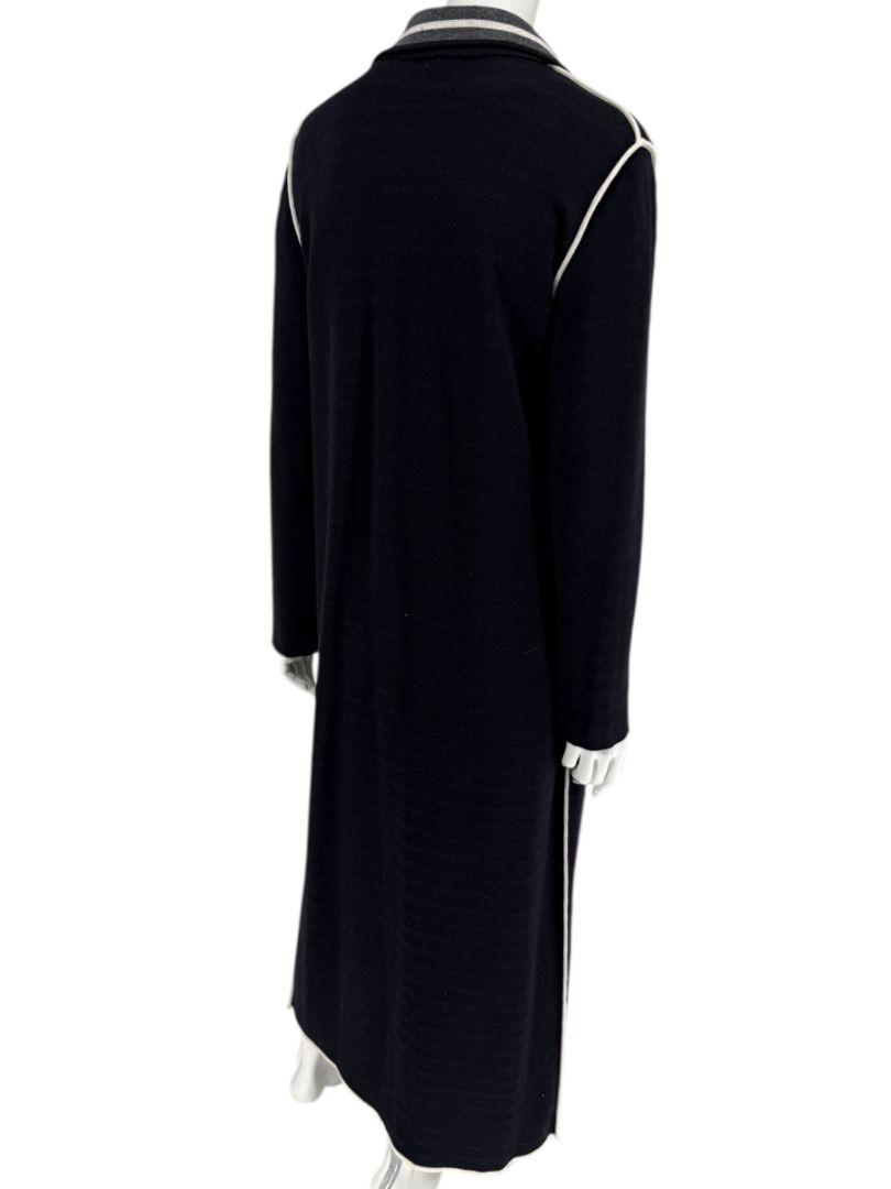 Chanel Reversible Striped Wool Long Cardigan Coat – Cruise 2010 “Venice” Collection – Size 44