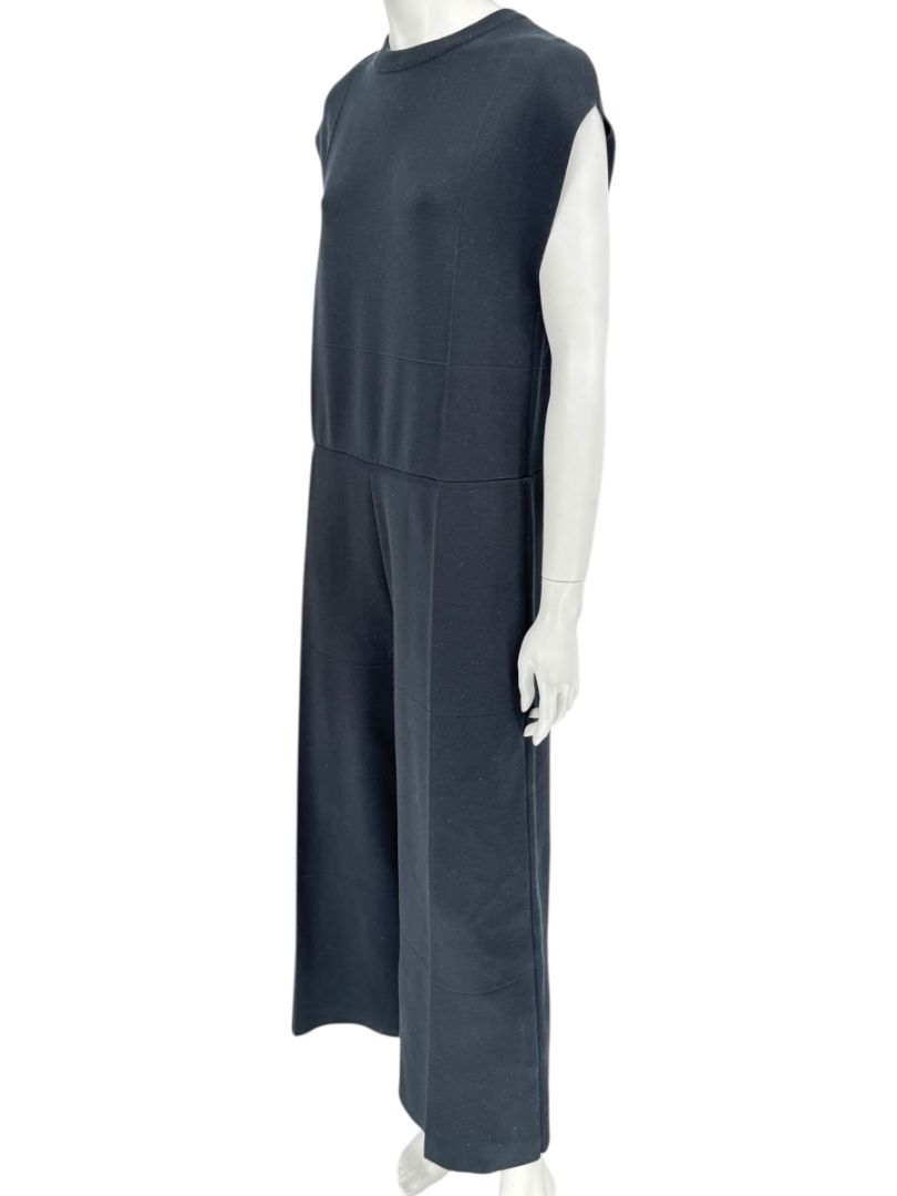 Balenciaga Black Sleeveless Wide-Leg Jumpsuit – Size FR 36