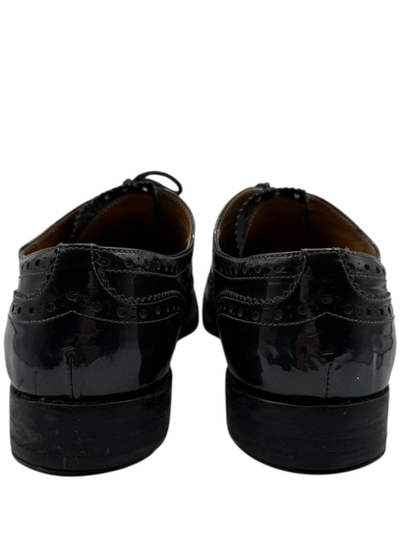Church’s Black Patent Leather Wingtip Brogue Oxfords – Size 40