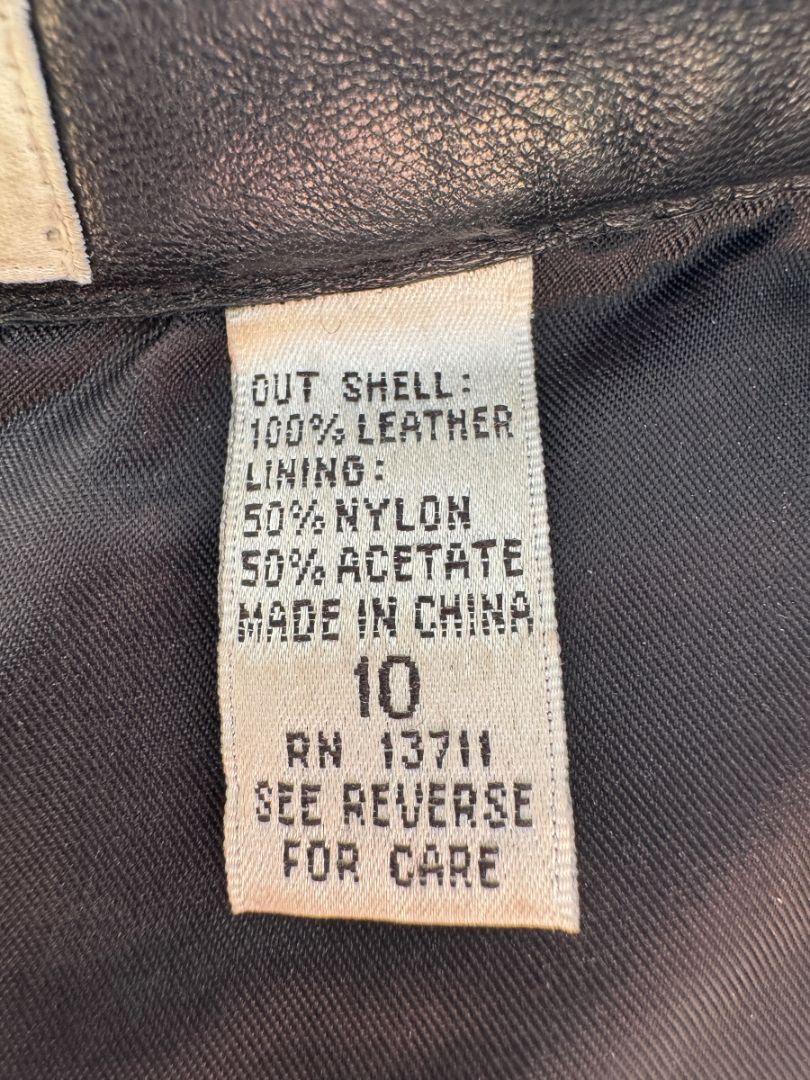 Valerie Stevens Black Genuine Leather Pants – Size 10