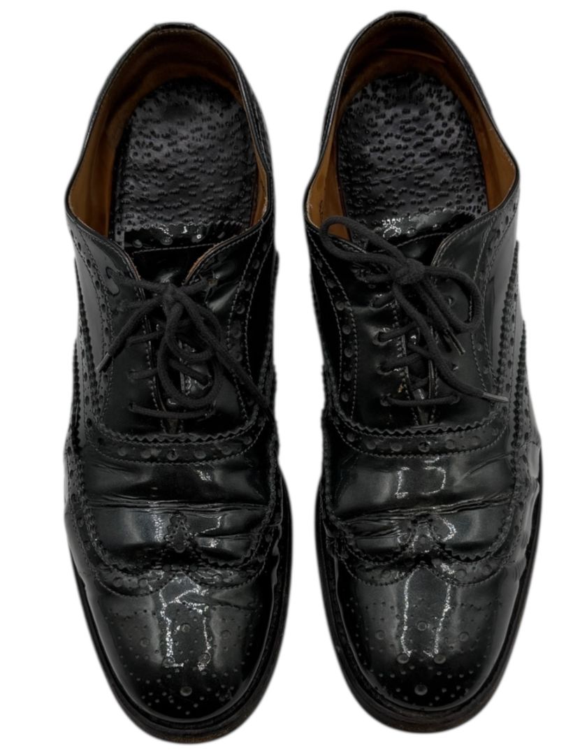 Church’s Black Patent Leather Wingtip Brogue Oxfords – Size 40