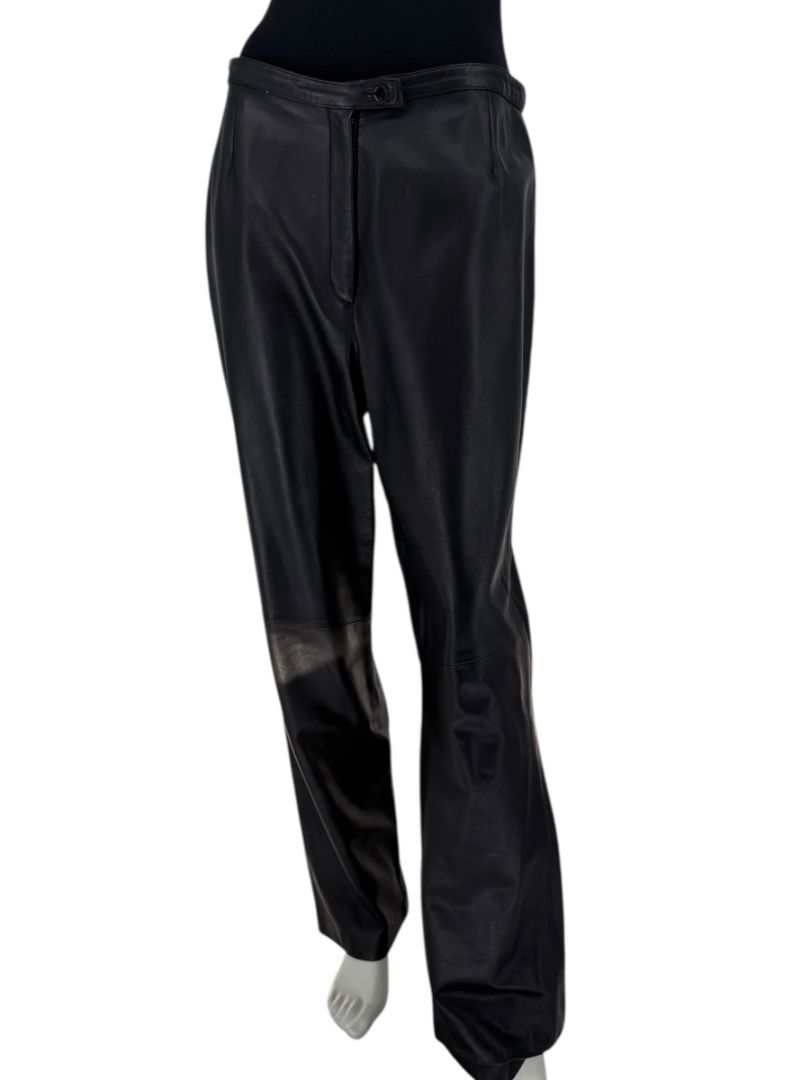 Valerie Stevens Black Genuine Leather Pants – Size 10