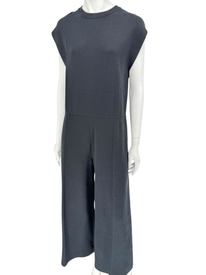 Balenciaga Black Sleeveless Wide-Leg Jumpsuit – Size FR 36