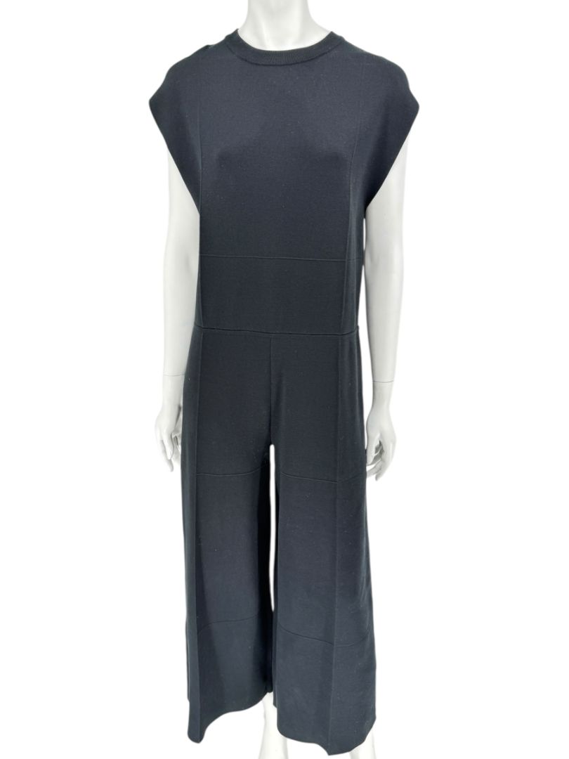 Balenciaga Black Sleeveless Wide-Leg Jumpsuit – Size FR 36