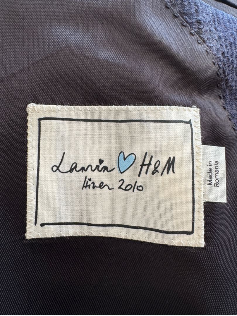 Lanvin ♥ H&M Men’s Blue Plaid Wool Suit – Size EU 52 - Limited Edition – New with Tags