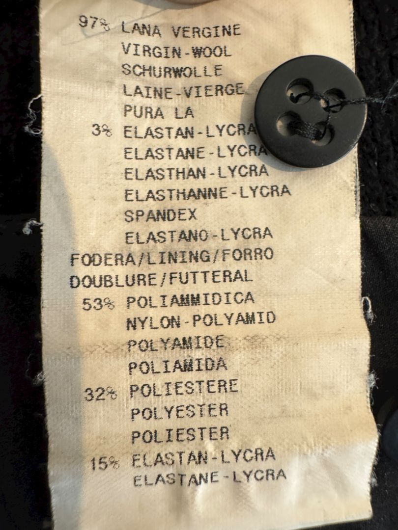 Armani Collezioni Black Virgin Wool Stretch Pencil Skirt – Size 12 (IT 48)