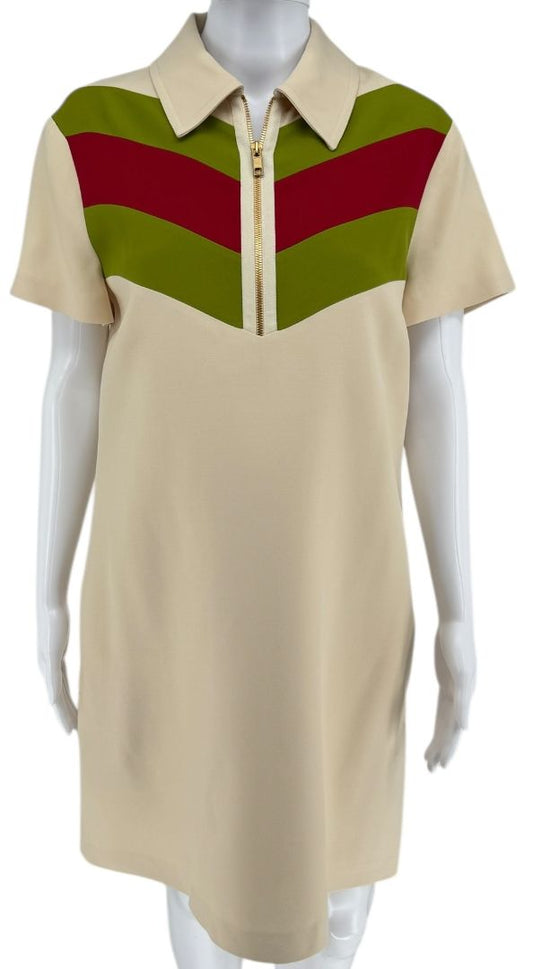 Gucci Gardenia Cady Crepe Wool Silk Dress – Size 44 – New with Tags