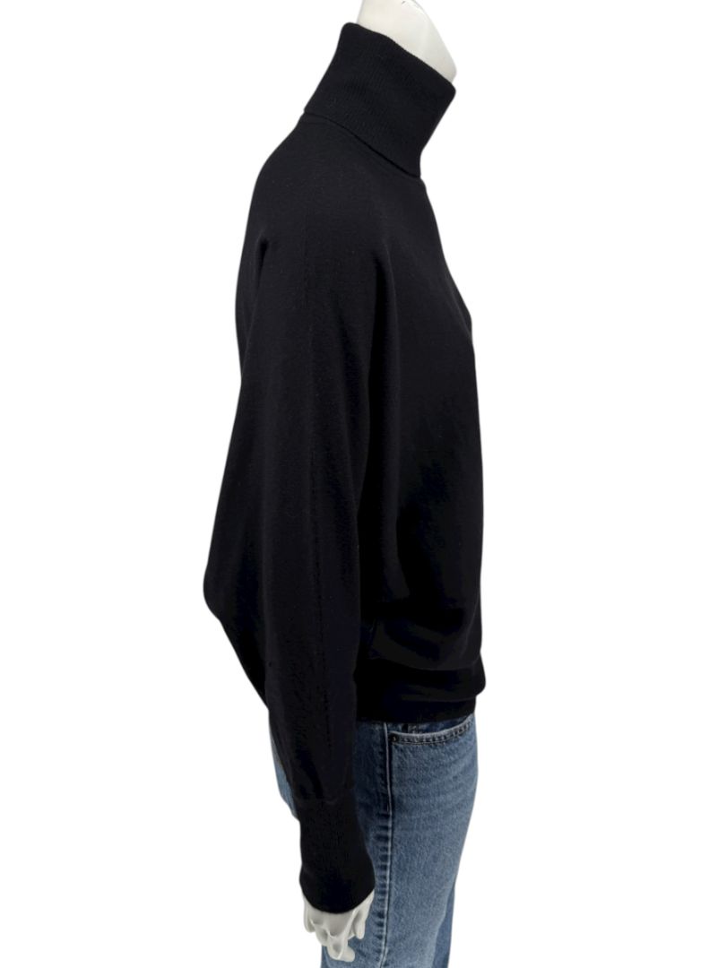 Rena Lange Women’s Black 100% Cashmere Turtleneck Sweater – Size L