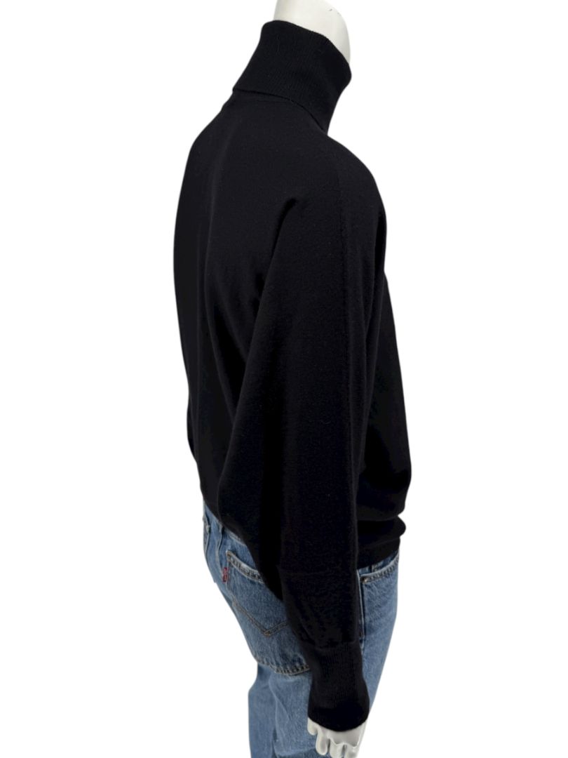 Rena Lange Women’s Black 100% Cashmere Turtleneck Sweater – Size L